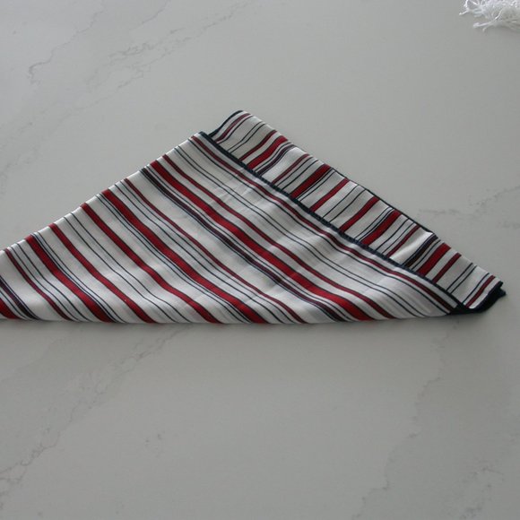 Red, White and Blue Striped Scarf - Picture 4 of 4